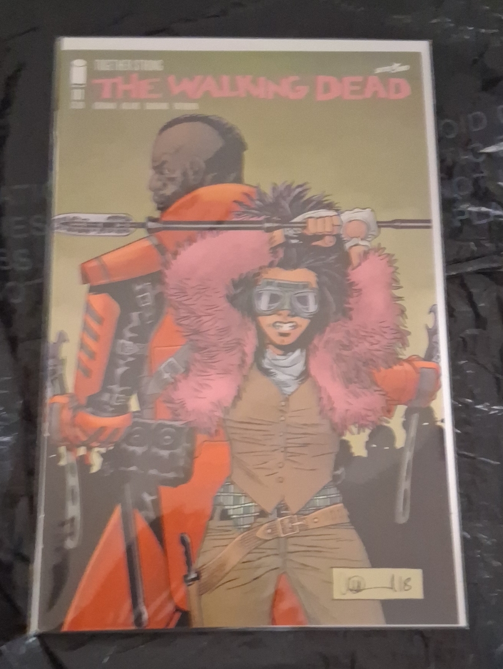 The Walking Dead Comic Book Cover - Pink Fur Jacket
